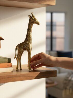 Brass Giraffe 10" Tall Classic Mid Century Modern Vintage Decor Collectible